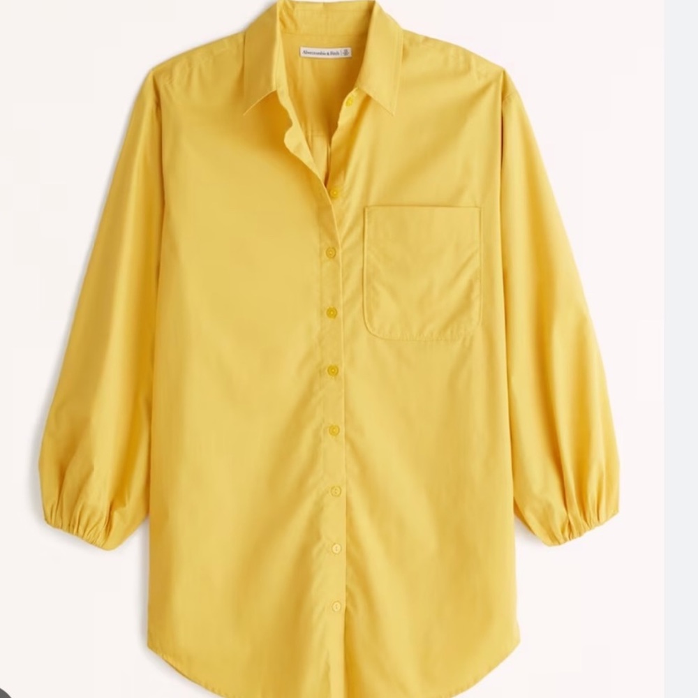 Sunny yellow shirt dress from A&F